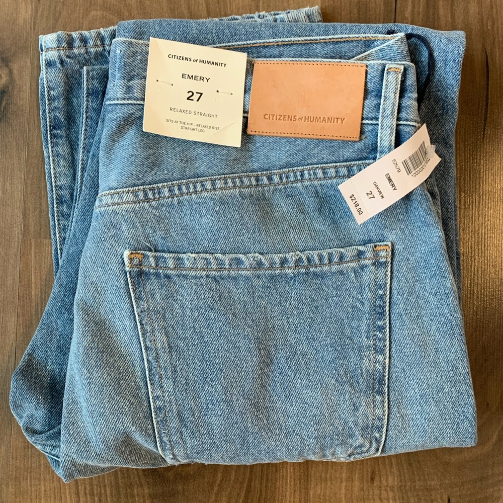 Citizens Of Humanity Emery relaxed straight jeans in colour Oakview - size 27